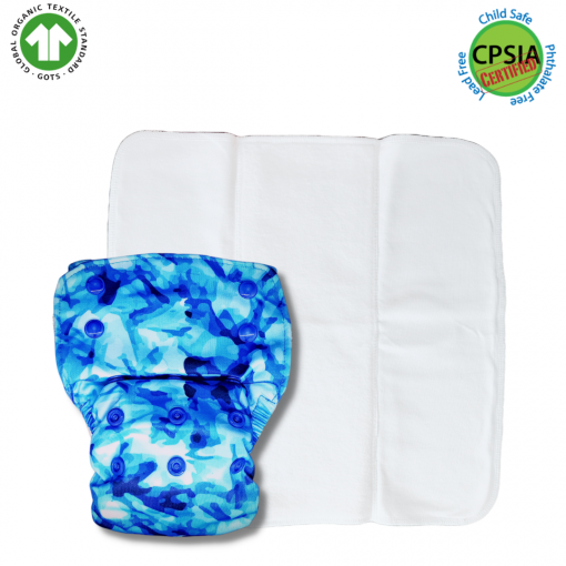 Blue cloth diaper