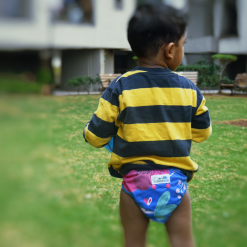 baby with kindermum diaper