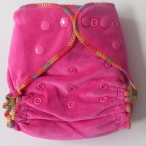 Pink Fitted - Bamboo Cotton Fitted Diaper with Bamboo cotton insert